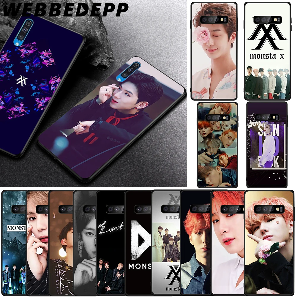 WEBBEDEPP KPOP Boy группа Monsta X Мягкий чехол из ТПУ для Samsung Galaxy S6 S7 Edge S8 S9 S10 Plus S10e |