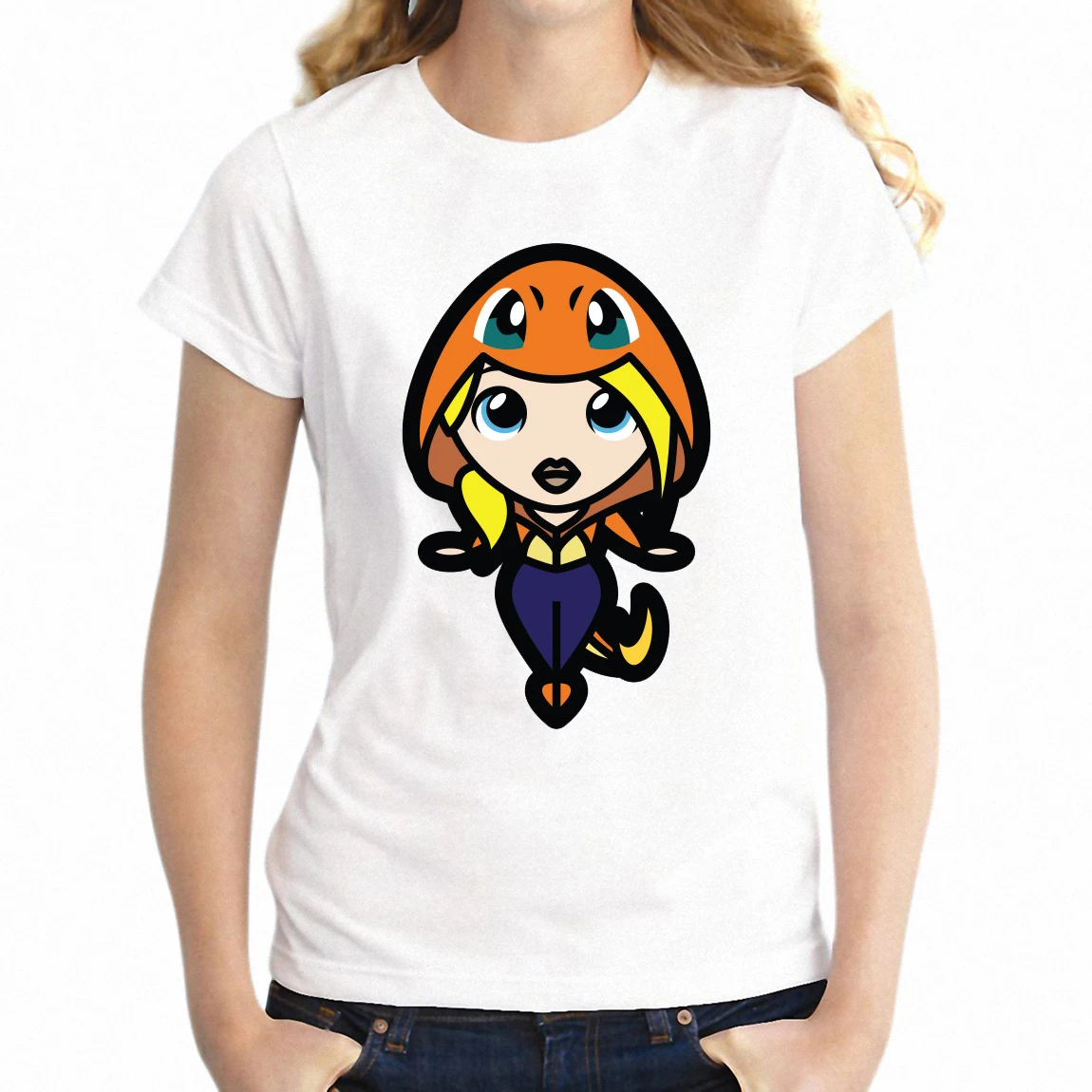 

Women's T Shirt Pokemon Bulbasaur Charizard Toonified Artsy Nerdy Girl's Tee
