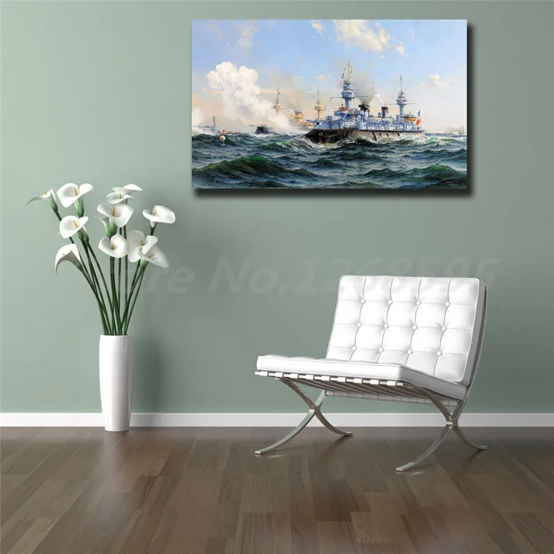 Hermann Gustav Af Sillen Dreadnought Battleship Холст Живопись Печать гостиной домашний декор