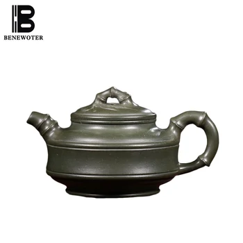 

150ml Yixing Famous Handmade Purple Clay Teapot Raw Ore Ming Guo Green Mud Zisha Pot Bamboo Drum Kettle Tea Set Drinkware Gifts