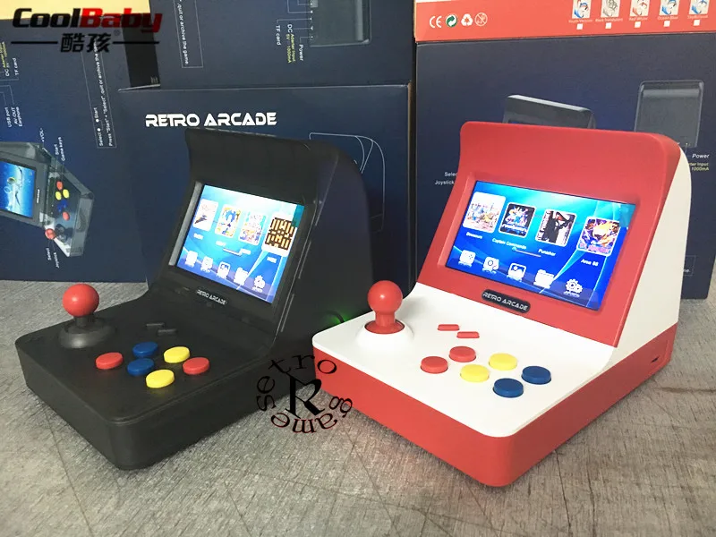Coolbaby RS 07 4 3 дюймов высокой четкости Цвет Экран Мини Ручной Аркада двойной игровой