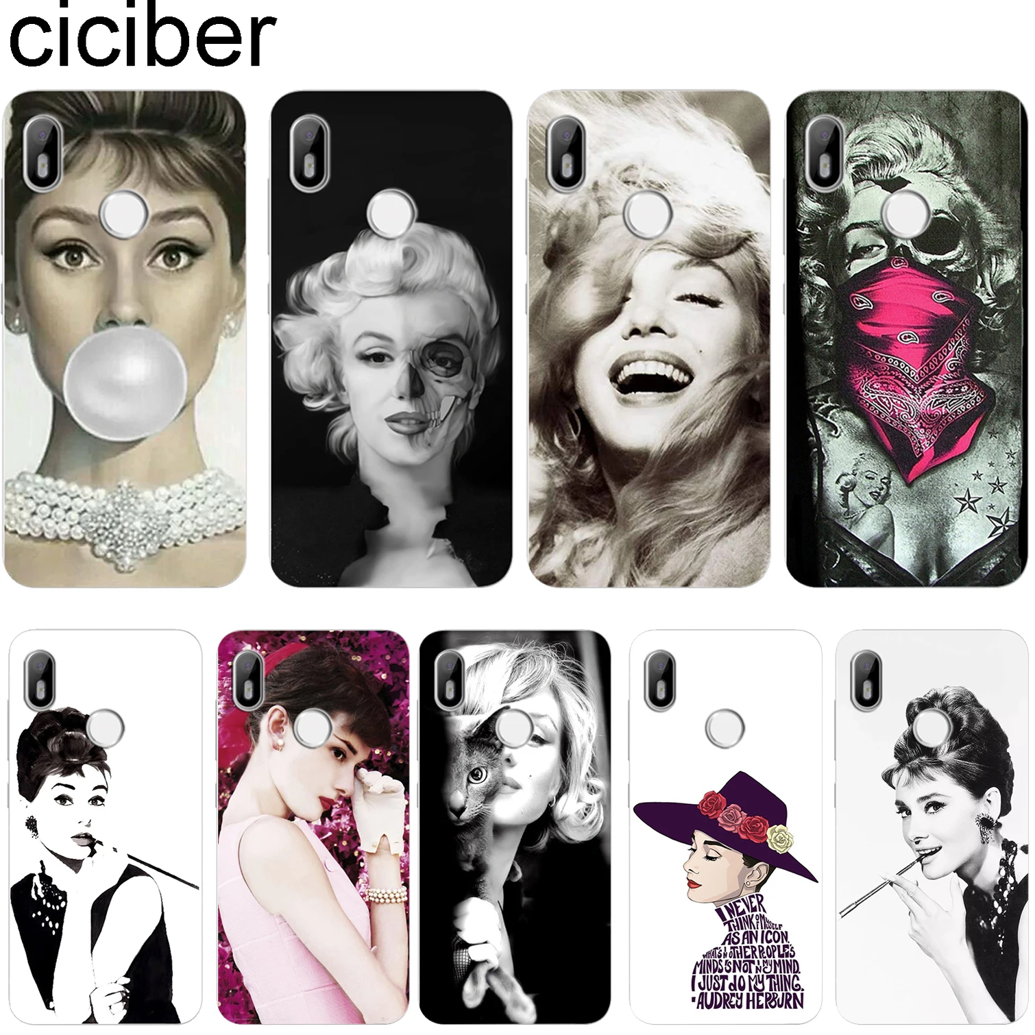 

ciciber Monroe Hepburn For BQ Aquaris U2 C U X5 V VS X2 X Plus Lite Pro E5 FHD M5 M5.5 E4.5 M4.5 Soft Phone Cases Cover Clear