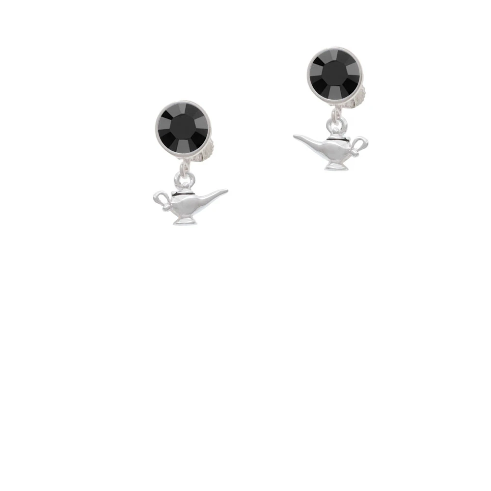 Aladdin's Lamp Crystal Clip On Earrings (2)