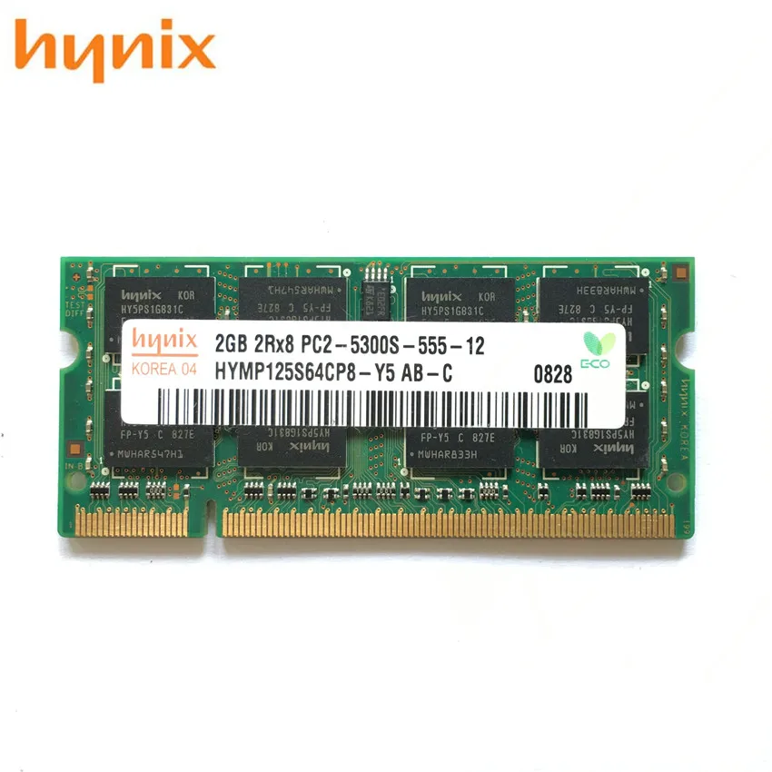

Hynix chipset 2G 2GB DDR2 PC2 5300 667Mhz 2RX8 Laptop Memory 2G PC2-5300S DDR2 667 MHZ 200pin Notebook RAM