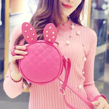 Горячая Детские Девушки Розовый Женская сумочка из искусственной кожи Дети Детская сумка через плечо женская сумка через плечо мини-сумка для 6 S телефон сцепления малыша заклепки