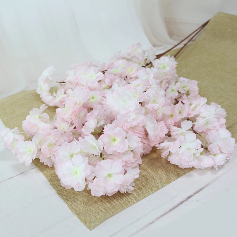JAROWN Simulation Cherry Artificial Silk Fake Flowers Wedding Scene Decoration Photography Background Wall Decor Home Decoration (5)