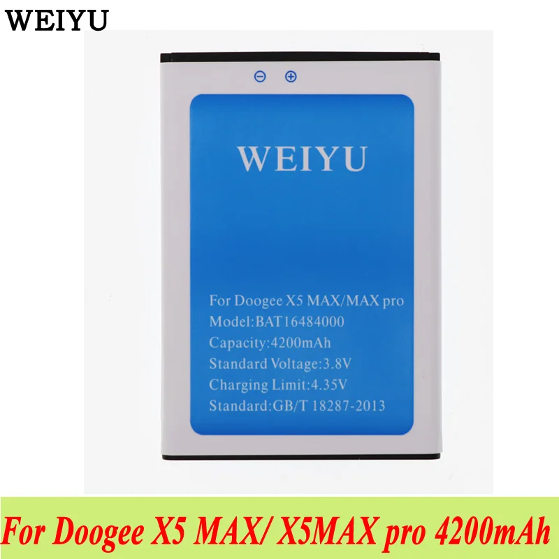 

4200mAh For DOOGEE X5 MAX X5 MAX Pro Battery Mobile Phone High Quality Replacement Backup Batteria