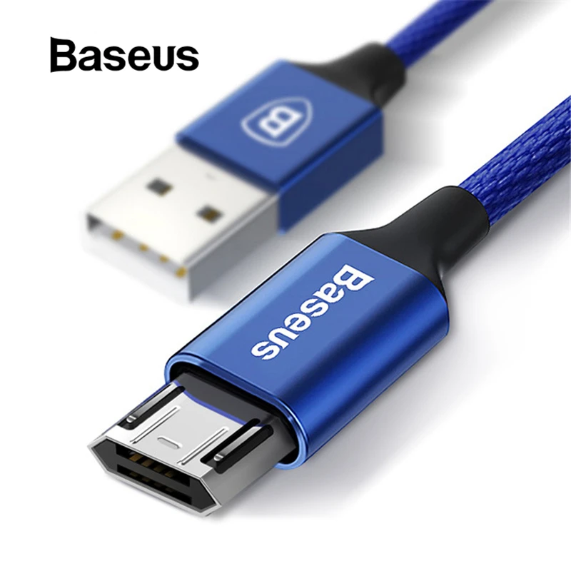 

Baseus Reversible Micro USB Cable For Samsung Xiaomi Redmi Note 4X Mobile Phone Data Sync Cable Double-Sided USB Charger Cable