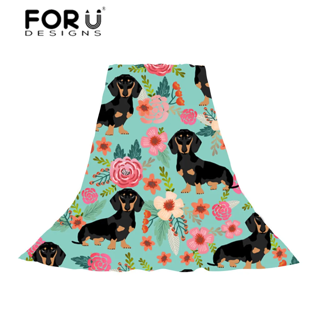 FORUDESIGNS Doxie собака раньше женские шарфы с цветочным узором слайк для женщин свежий