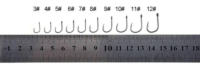 100 шт./лот, Микс 3#-12# рыболовный крючок из углеродистой стали, рыболовные крючки для ловли карпа с отверстием, рыболовные крючки, рыболовные снасти, инструмент A108