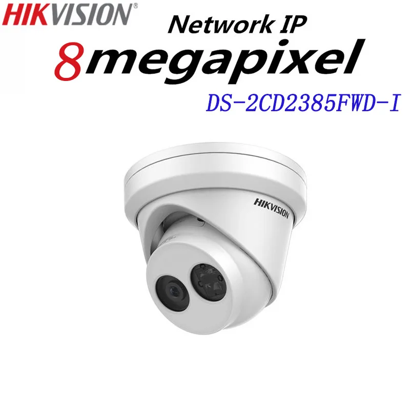 

Hikvision 8MP IP Camera DS-2CD2385FWD-I Network Turret Camera H.265 Updatable CCTV Security Camera With SD Card Slot 2.8mm lens