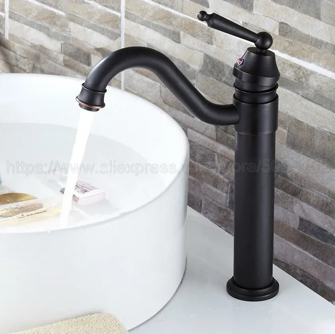 Bathroom Basin Sink Faucet Oil Rubbed Bronze Single Handle Kitchen Tap Faucet Mixer hot and cold water tap znf213