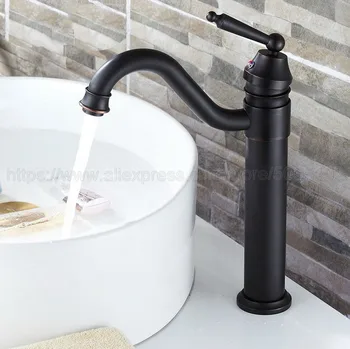 Bathroom Basin Sink Faucet Oil Rubbed Bronze Single Handle Kitchen Tap Faucet Mixer hot and cold water tap znf213 luxury spout deck mounted kitchen faucet oil rubbed bronze kitchen faucet single handle hole vessel mixer hot