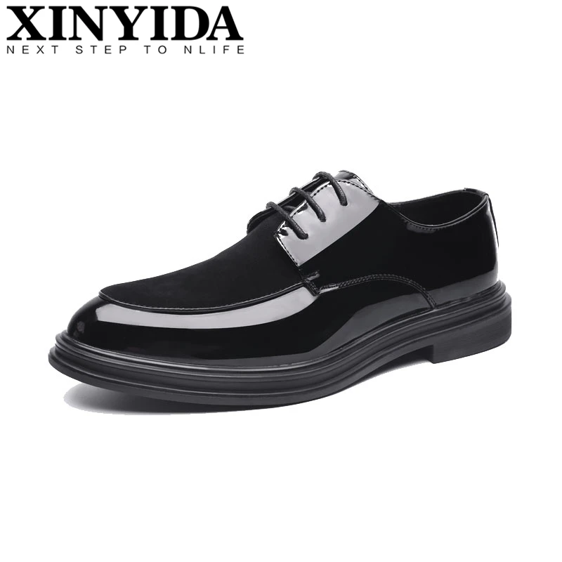 New Arrivals Pointed Toe Casual Leather Shoes Lace Up