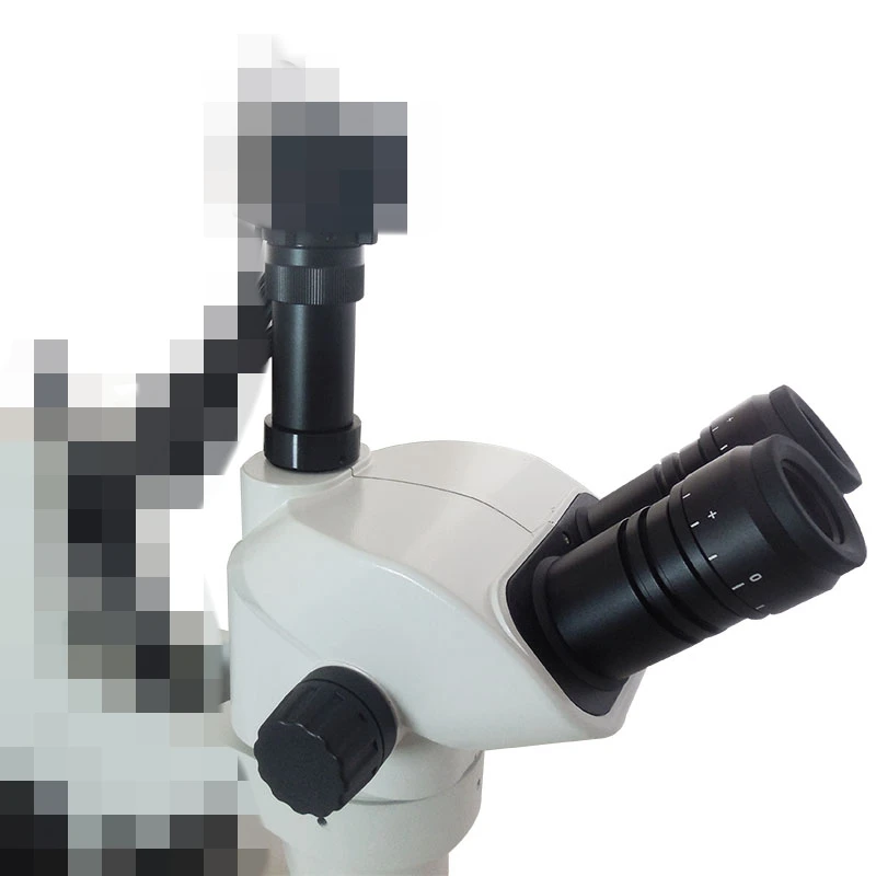 

Professional 6.7X-45X Stereo Zoom Industrial Trinocular Microscope Head
