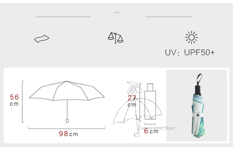 Пейзаж Картина складной зонтик дождь Для женщин Водонепроницаемый Anti UV зонтики Paraguas девочек Guarda Chuva Для женщин зонтик