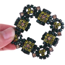 1 шт. Пряжка Кристалл обувной зажим украшения талисманы обуви декоративные аксессуары для женщин девушка зеленый обувь Стразы зажим