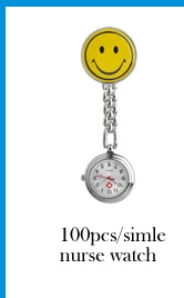 Оптовая продажа 100 шт./лот красочные медсестра карманные Часы силиконовой резины доктор Часы карман fob Часы логотип