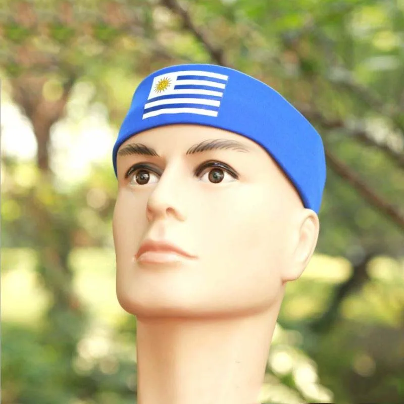 

20pcs/lot Russia Football Game Uruguay Football Fans Elasticity Headband Soccer Fan Sports Hair Bands Stretch Headwear