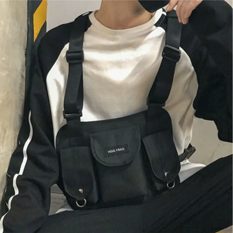 

2019 New fashion Men chest rig waist bag hip hop streetwear functional tactical Women chest bag cross shoulder bags bolso W374