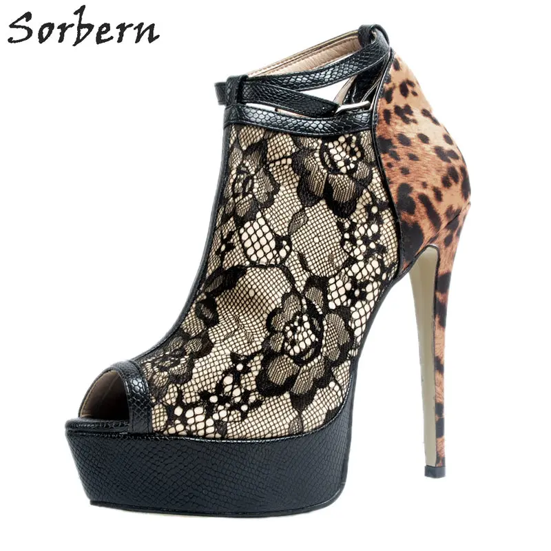 

2018 Sorbern Pumps Leopard Trendy Shoes With Heels Platform Dress Shoes For Women Wholesale Woman Shoes Brand Sorbern Peep Plus