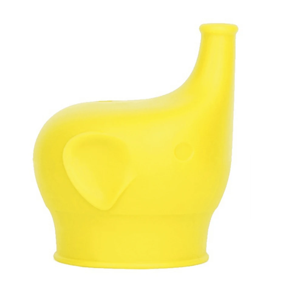 Elephant Shape Suction Cup Cover Kid Silicone Sippy Lids Suck Bottle Trainingcup