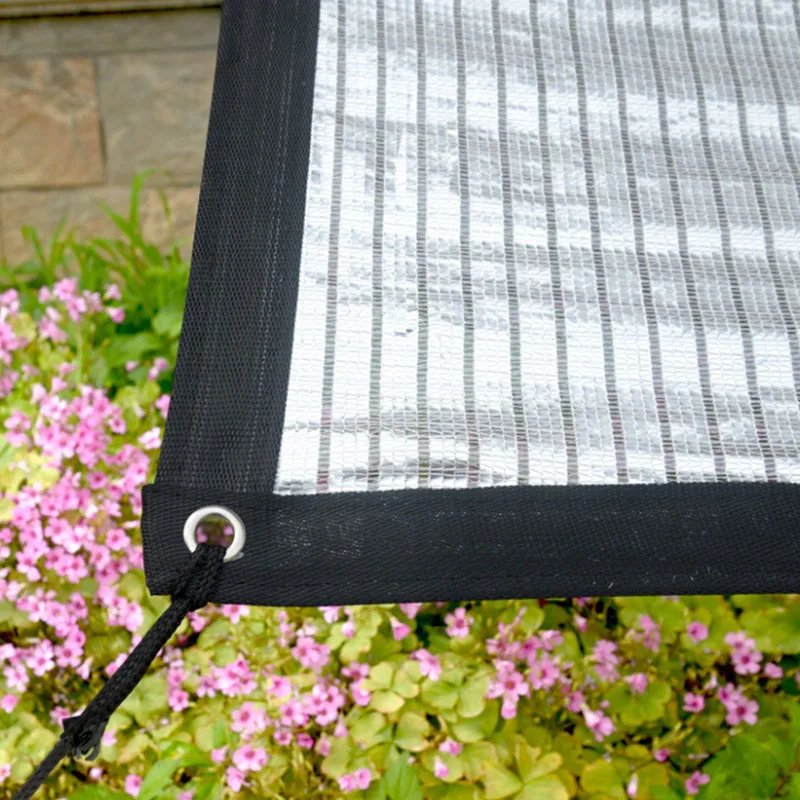 Reflectante de aluminio neto sombra aislamiento protector solar planta de tela cubierta de la ventana solar flores mallas sombra jardín Reflectante de aluminio neto sombra aislamiento protector solar planta de tela cubierta de la ventana solar flores mallas sombra jardín