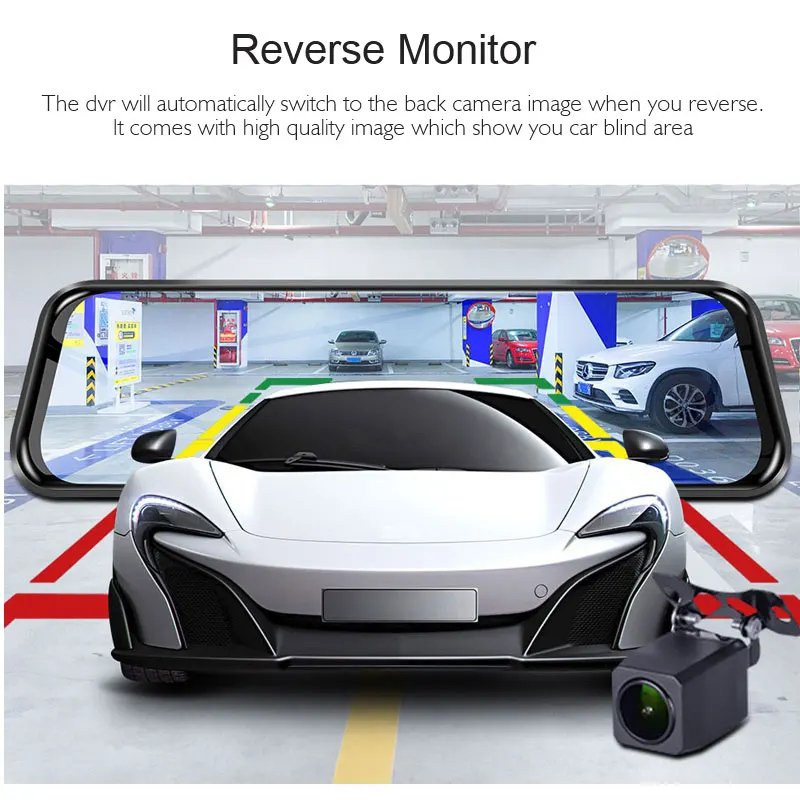 Автомобильный видеорегистратор 4G ADAS с двойным объективом 10 дюймов Android 1080P GPS Wi Fi