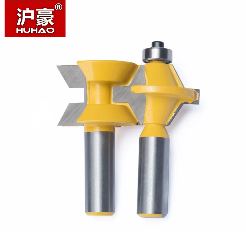 

HUHAO 1pc 1/2" Shank 120 Degree Joint Router Bit Tungsten Carbide Woodworking Tenon Joint Milling Bit Splicing Milling Cutter