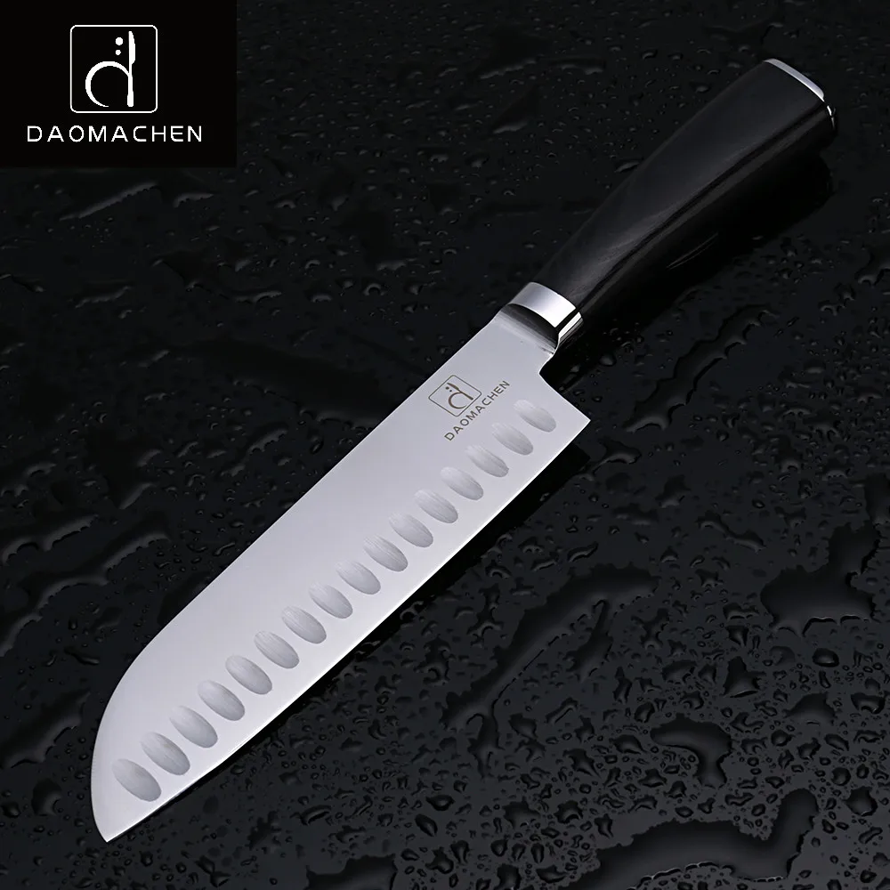 DAOMACHEN Kitchen Santoku Knife Chef Cooking Cleaver Knife Non stick Slicing Meat Vegetable