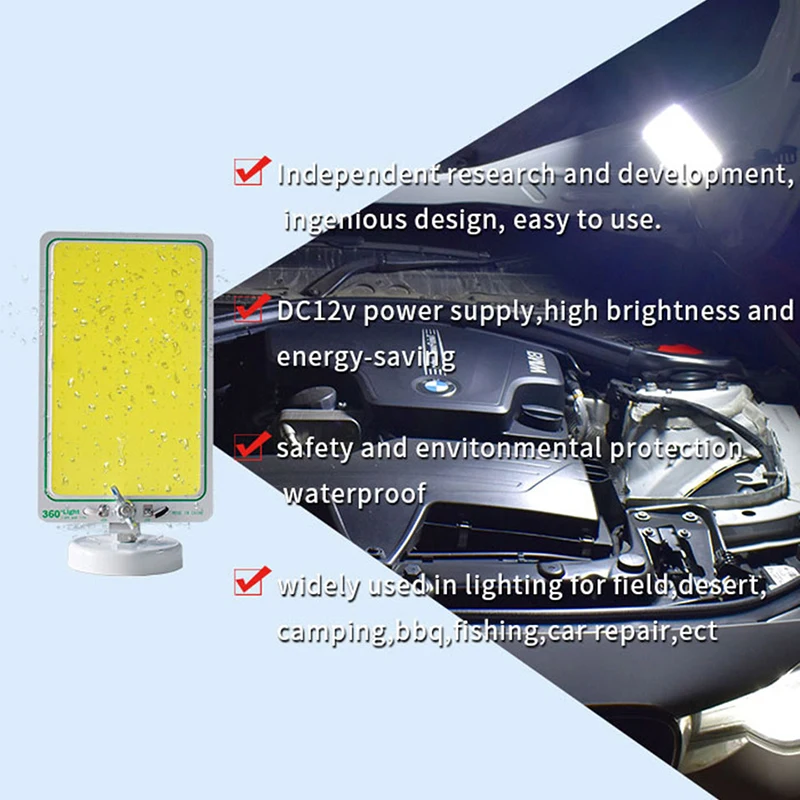 

portable 12V USB rechargeable LED Flood Light IP65 Searchlight Light luminaire with magnetic base COB emergency lights for cars