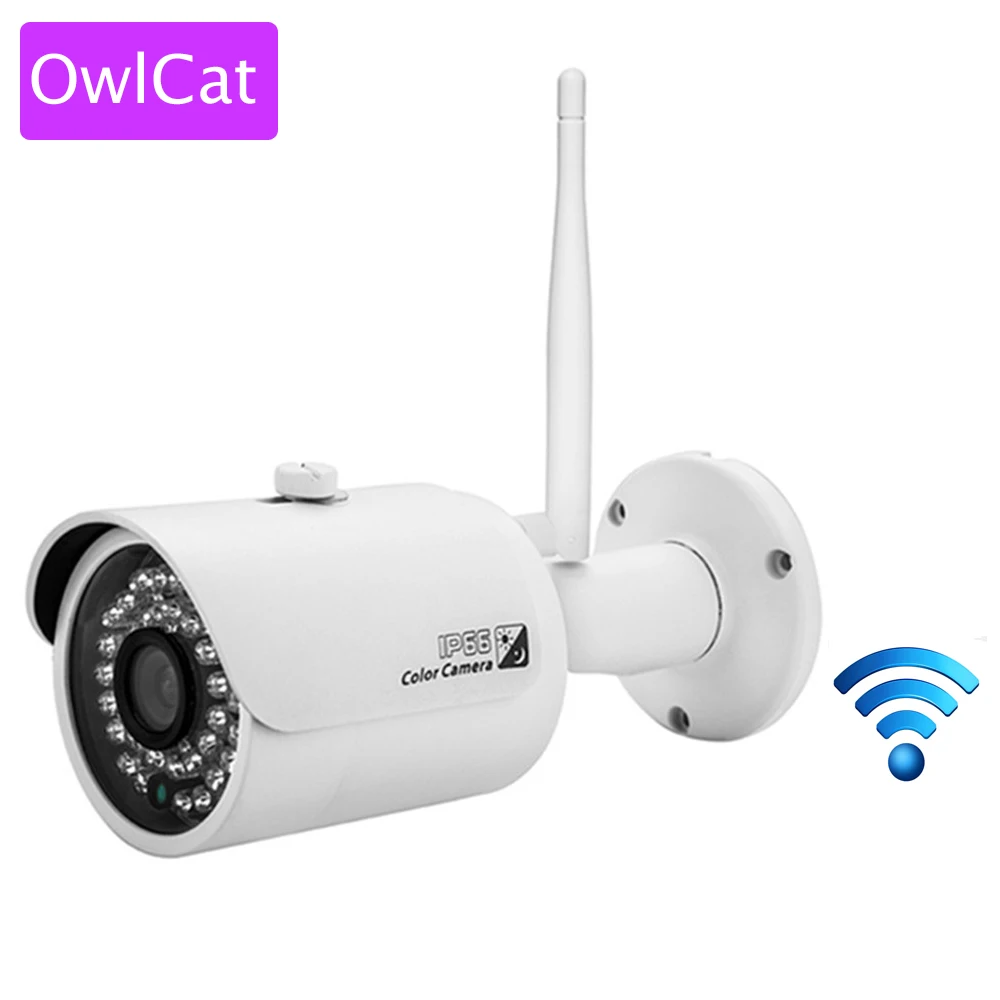 

OwlCat WiFi IP Camera Bullet Outdoor Onvif Wireless Network Kamara Full HD 720p 1.0MP IR Night Security CCTV
