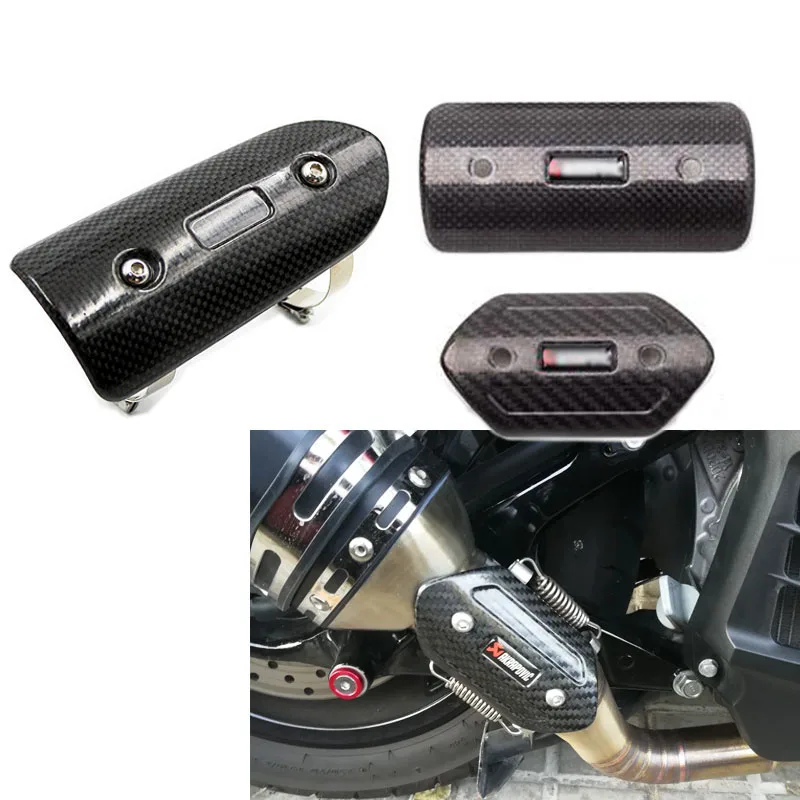 

Free Shipping Motorcycle Exhaust Carbon Fiber Stainless Steel Protector Heat Shield Cover For Yoshimura SC ak Muffler