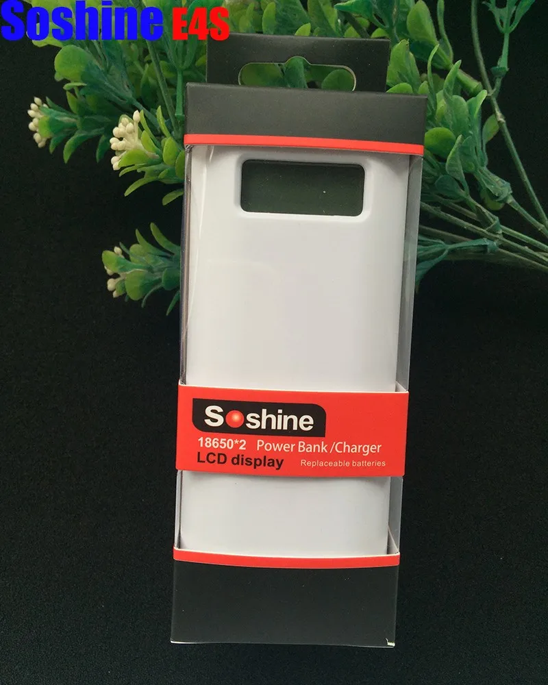 Soshine E4S 2x18650 зарядное устройство чехол ЖК-дисплей банк питания для мобильного телефона Dual USB Интеллектуальный банк питания для Iphone 5S 6 6 S 7