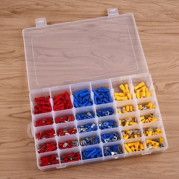 

480PCS Insulated Heat Shrink Electrical Connectors assorted Crimp Terminals Ring Butt Kit Red Yellow Blue