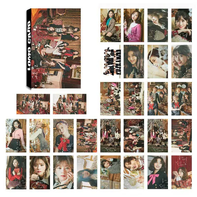 30 шт./компл. Kpop двойная или да бумага LOMO Photo Card Fans коллективная Фотокарта набор