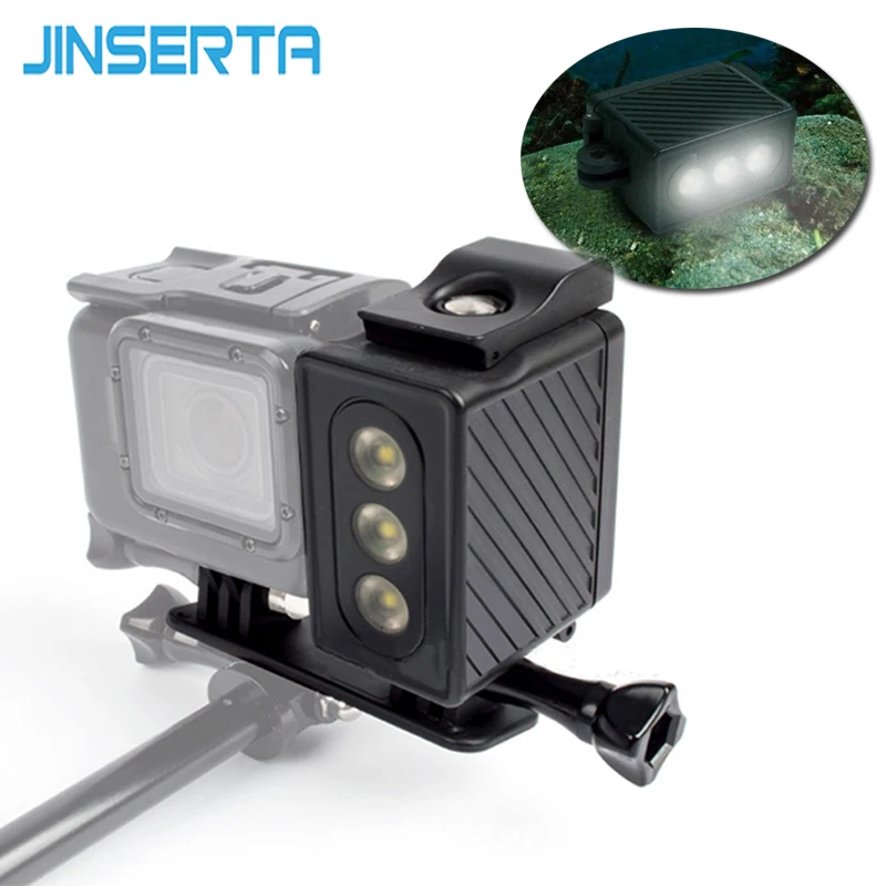 JINSERTA подводный светильник для дайвинга 30 м водонепроницаемая светодиодная лампа
