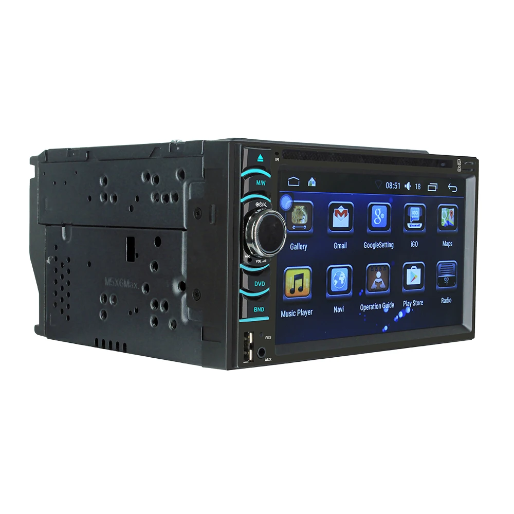 HEVXM 6116 Android 6,2 pulgadas car GPS navegación reproductor de DVD doble husillo multifunción reproductor de DVD radio 2Din vehículo MP5 Playe