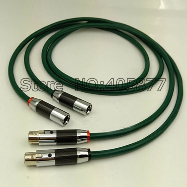 Пара 1 м OCC проводник XLR сбалансированный аудиокабель с углеродным волокном Plug HIFI