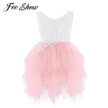 

Lace Embroidered Sleeveless Baby Girl 1st Birthday Party Dress Infant Baby Chirstening Dress Princess Pageant Flower Girl Dress