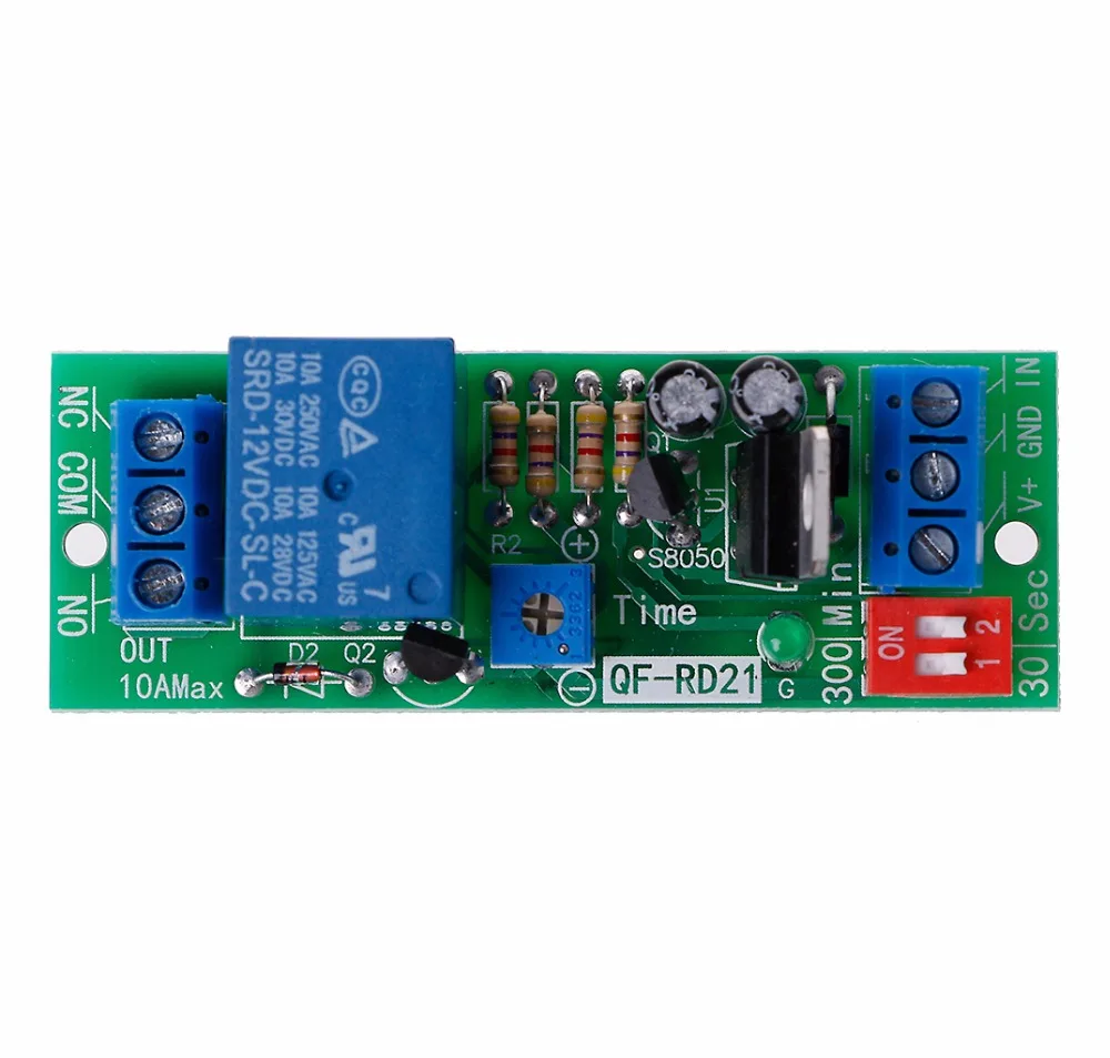 

DC 12V Adjustable Signal Trigger Timer Relay High Level Time Delay Turn Off Relay