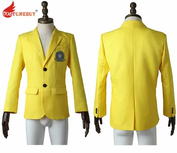 

Costumebuy Spider-Man Homecoming Peter Parker Yellow Jacket Halloween Spiderman Cosplay Costume Spider man Coat Top Blazer Adult