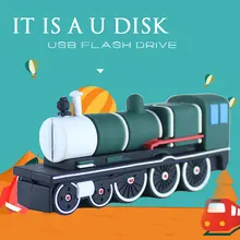 Крутой мультяшный USB флеш-накопитель, модель мини-поезда, usb-накопитель, 4 ГБ, 8 ГБ, 16 ГБ, 32 ГБ, флеш-накопитель, специальный подарок, флеш-накопитель, 64 ГБ, u-диск