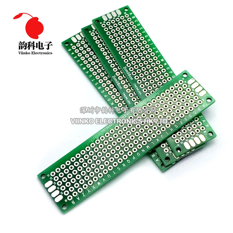 5 шт. 2x8 см 2*8 двухсторонний Прототип PCB diy универсальная печатная плата