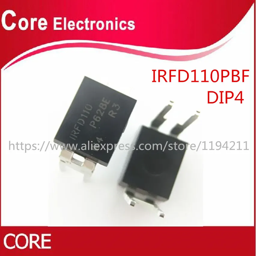 100pcs/lot IRFD110 FD110 DIP-4 In Stock | Электронные компоненты и принадлежности