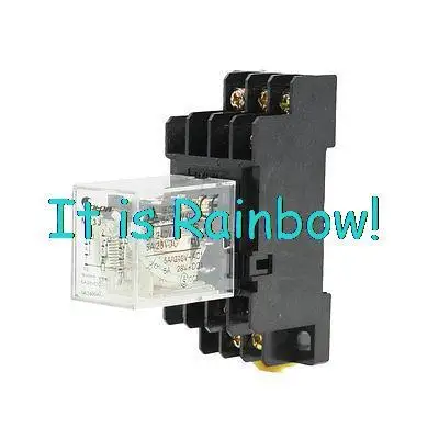

Free Shipping 24VDC Coil 3PDT 11P General Purpose Power Relay LY2J 5A 250VAC/28VDC w Base