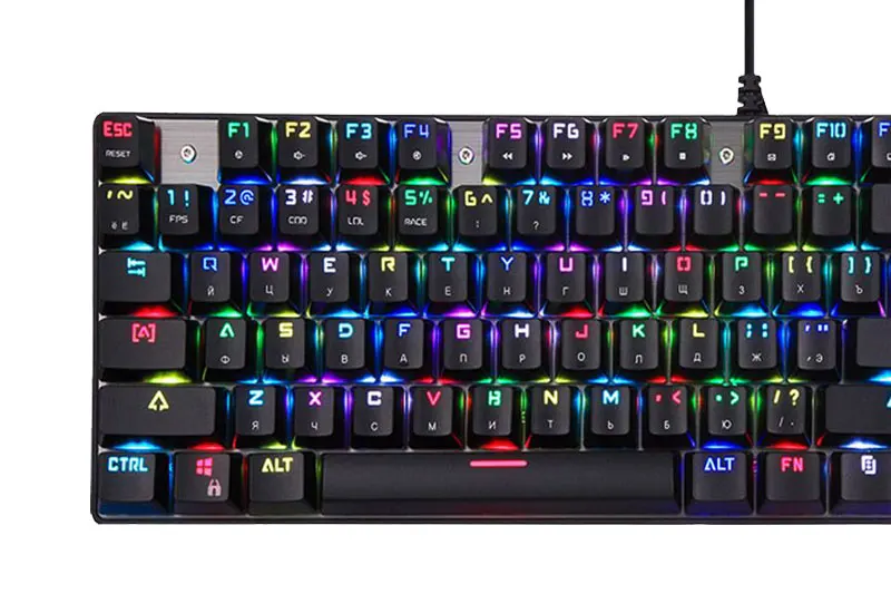 MOTOSPEED CK104 Gaming Keyboard Russian/English Mechanical Keyboard Blue/Red Switch Metal Key LED RGB/Backlit Keyboard for Gamer computer keypad