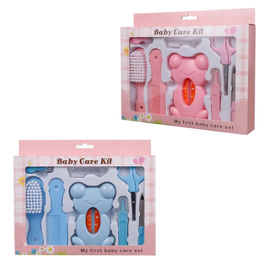 

8 Pcs/Set Baby Kids Nail Hair Health Care Thermometer Trimmer Scissors Safety Manicure Set Newborn Baby Care Grooming Brush Kit