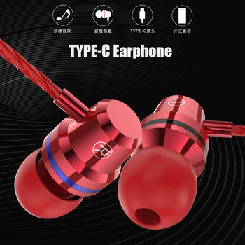 

Metal Type-C Earphone Sport Earphone Headset fone de ouvido For Xiaomi Mi 8 SE A1 A2 Mix 2s huawei