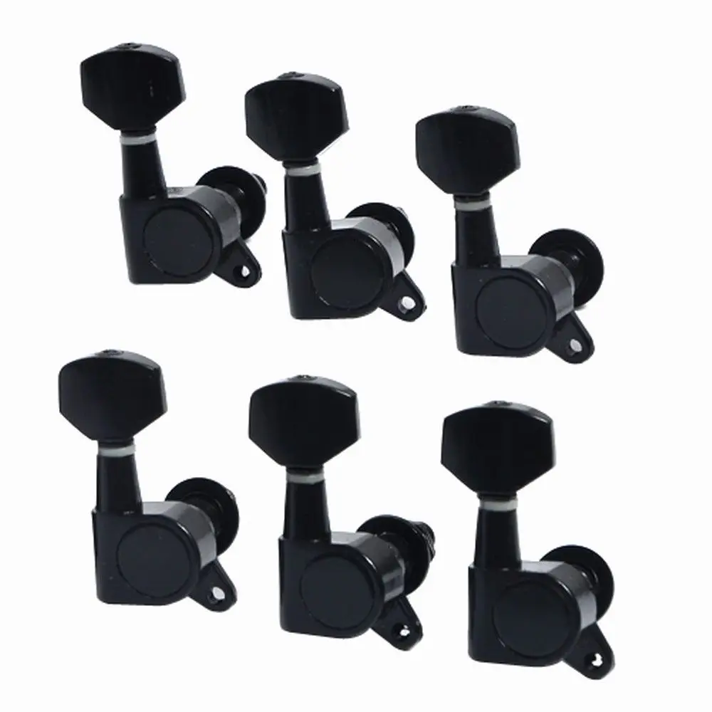 

Electric Parts Chrome Durable 6R Guitar Tuning Pegs Tuners Keys Round Head Inline Machine Heads